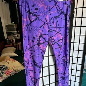 Bright Purple Nightmare Before Xmas Halloween LLR leggings TC